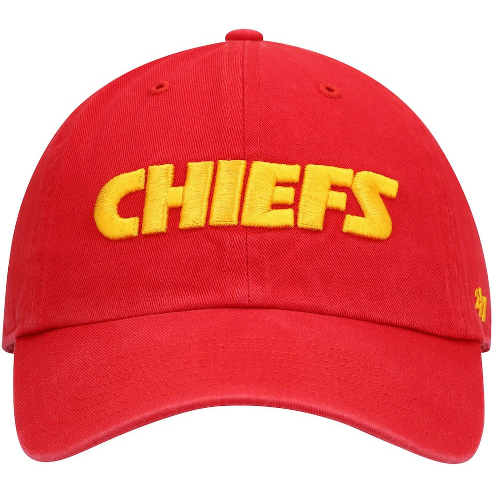 Kansas City Chiefs '47 Clean Up Script Adjustable Hat Red