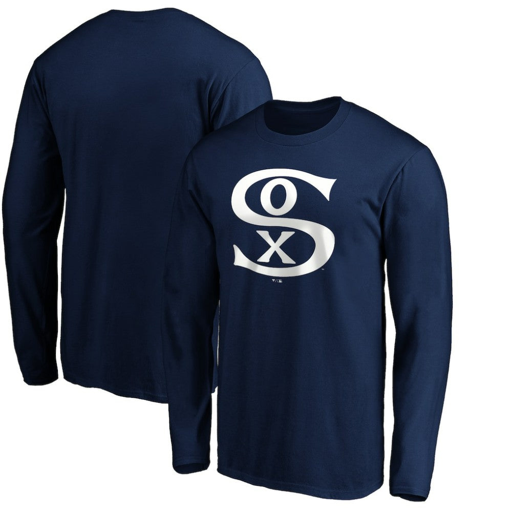 Chicago White Sox Cooperstown Collection Huntington Logo Long Sleeve T-Shirt - Navy T-shirts