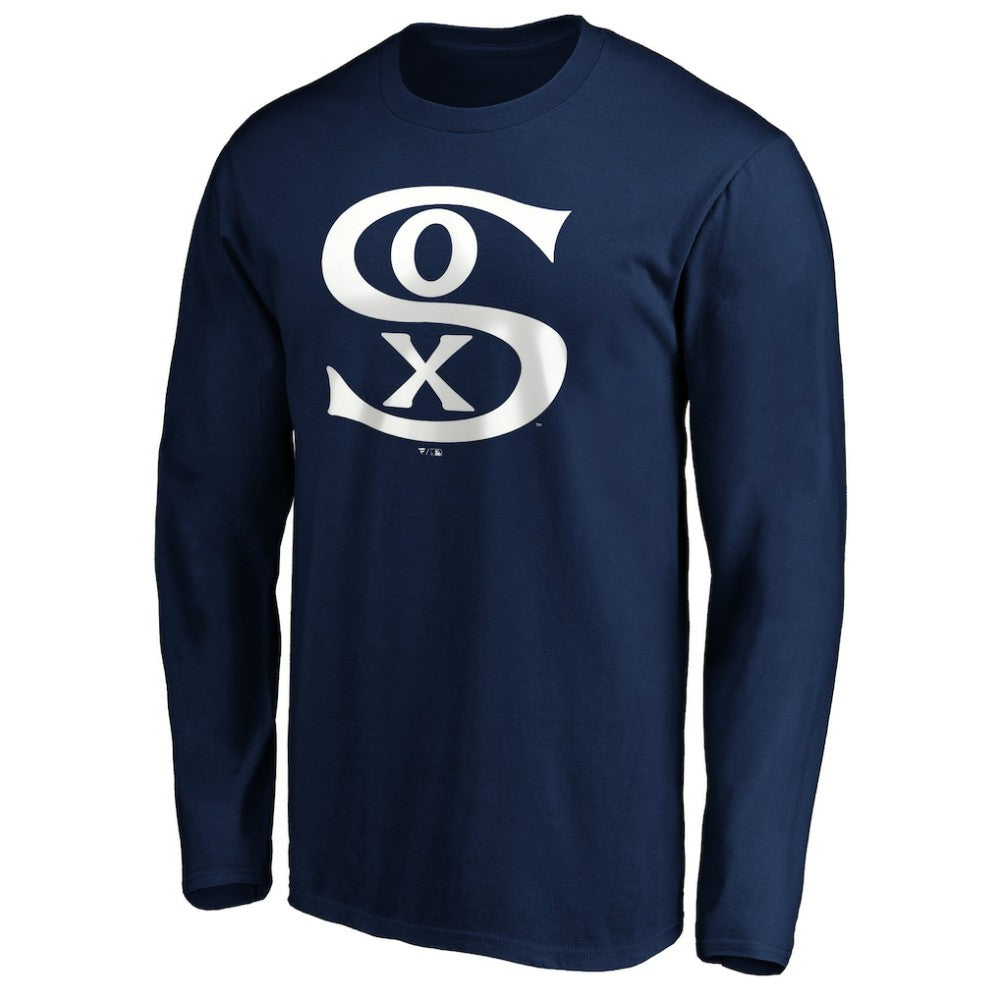 Chicago White Sox Cooperstown Collection Huntington Logo Long Sleeve T-Shirt - Navy T-shirts