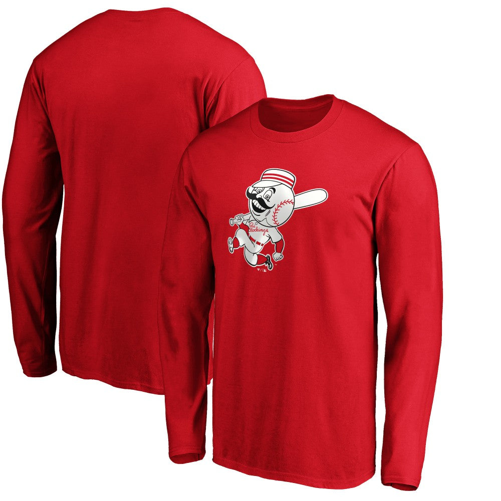 Cincinnati Reds Cooperstown Collection Huntington Logo Long Sleeve T-Shirt - Red T-shirts
