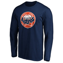 Houston Astros Cooperstown Collection Huntington Logo Long Sleeve T-Shirt - Navy T-shirts