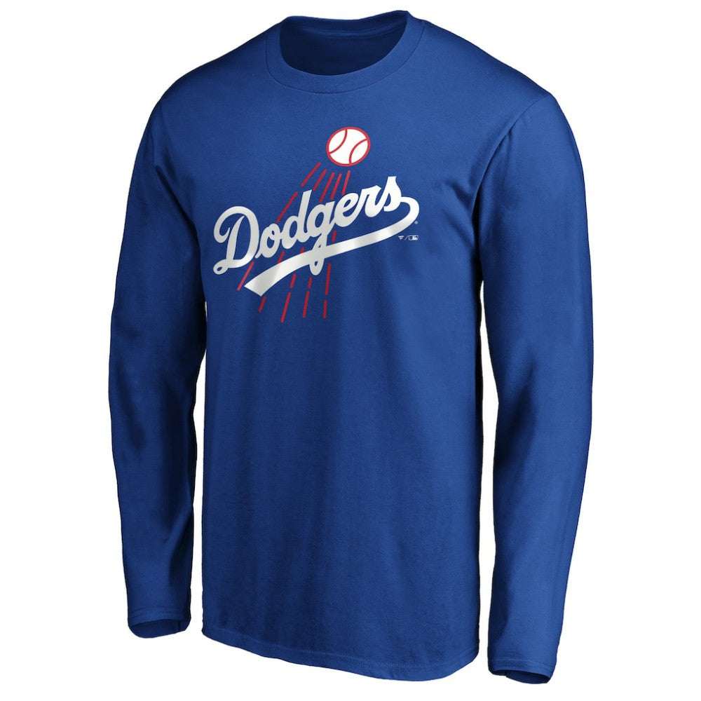 Los Angeles Dodgers Cooperstown Collection Huntington Logo Long Sleeve T-Shirt - Royal T-shirts