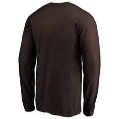 San Diego Padres Cooperstown Collection Huntington Logo Long Sleeve T-Shirt - Brown T-shirts
