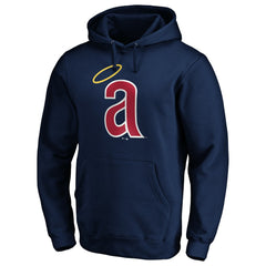 California Angels Cooperstown Collection Huntington Logo Fitted Pullover Hoodie - Navy Hoodies