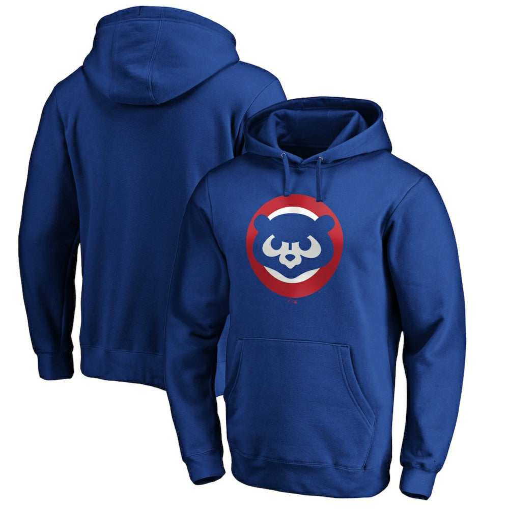 Chicago Cubs Cooperstown Collection Huntington Logo Fitted Pullover Hoodie - Royal Hoodies