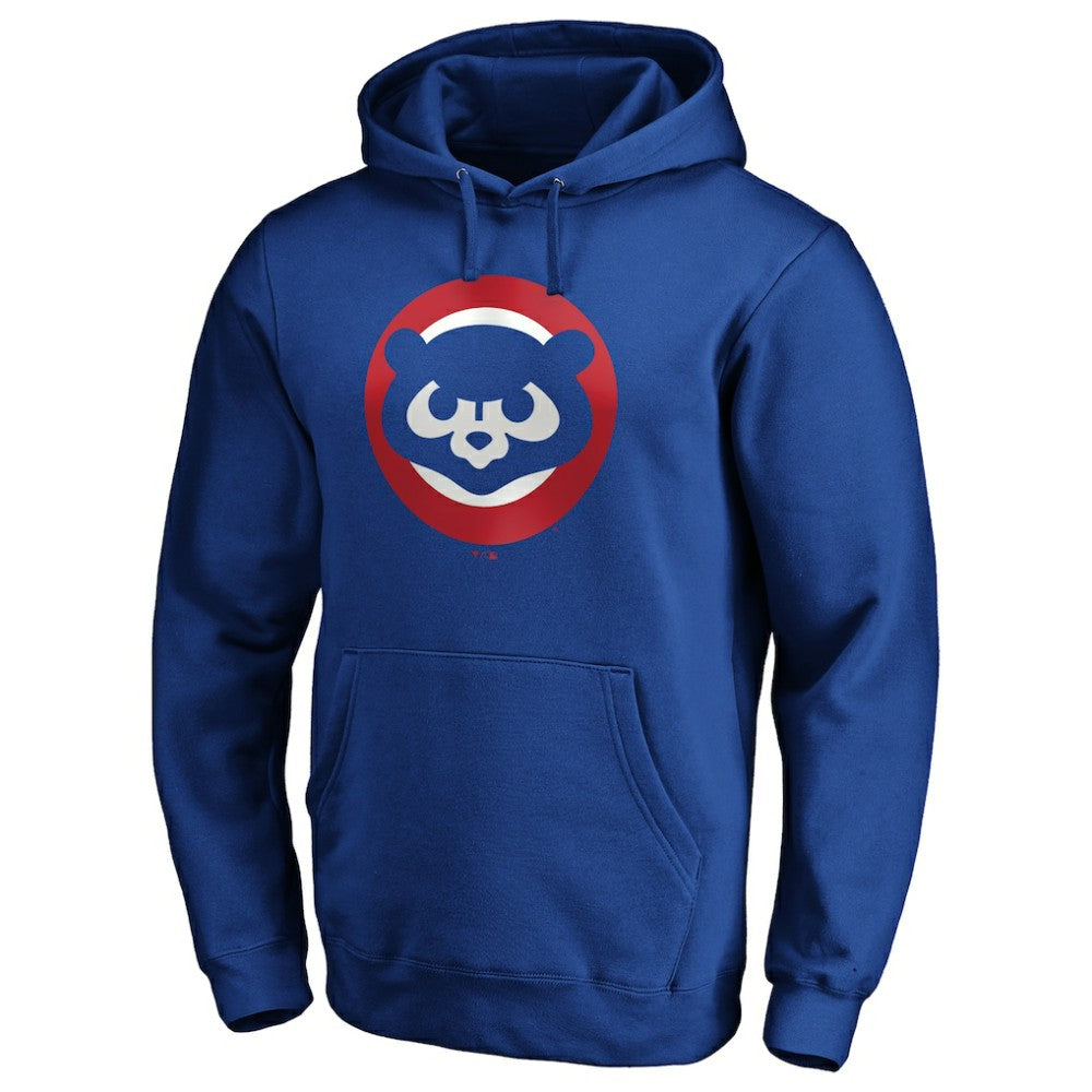 Chicago Cubs Cooperstown Collection Huntington Logo Fitted Pullover Hoodie - Royal Hoodies