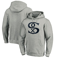 Chicago White Sox Cooperstown Collection Huntington Logo Fitted Pullover Hoodie - Heather Gray Hoodies