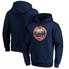 Houston Astros Cooperstown Collection Huntington Logo Fitted Pullover Hoodie - Navy Hoodies