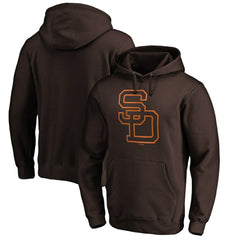 San Diego Padres Cooperstown Collection Huntington Logo Fitted Pullover Hoodie - Brown Hoodies