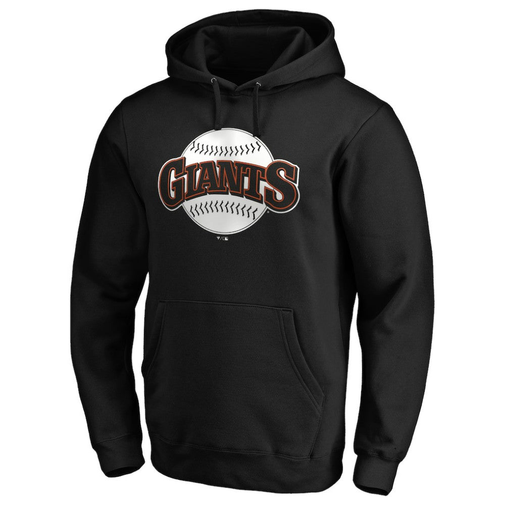 San Francisco Giants Cooperstown Collection Huntington Logo Fitted Pullover Hoodie - Black Hoodies