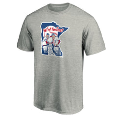 Minnesota Twins Cooperstown Collection Huntington Logo T-Shirt - Heathered Gray T-shirts