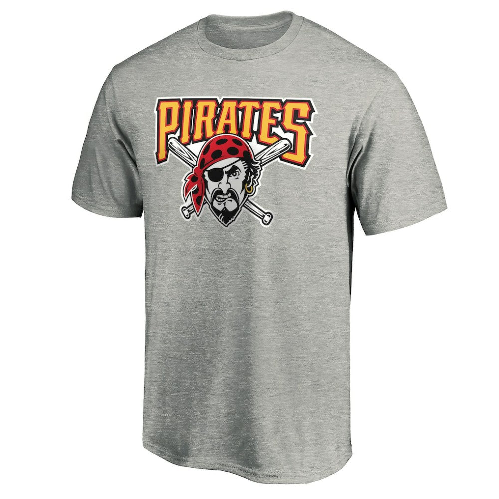 Pittsburgh Pirates Cooperstown Collection Huntington Logo T-Shirt - Heathered Gray T-shirts