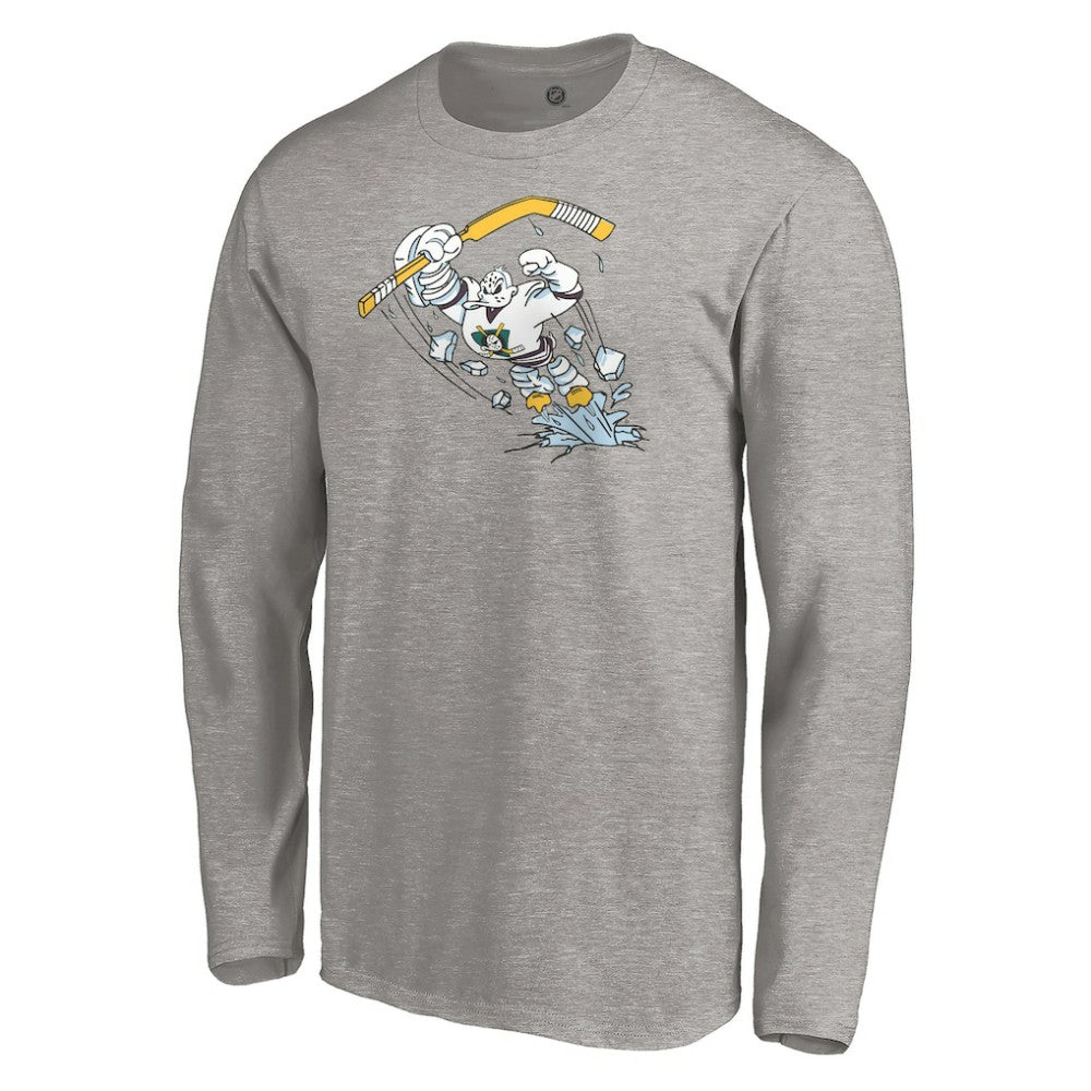 NHL Anaheim Ducks Special Edition Primary Logo Long Sleeve T-Shirt - Heather Gray