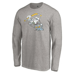 NHL Anaheim Ducks Special Edition Primary Logo Long Sleeve T-Shirt - Heather Gray