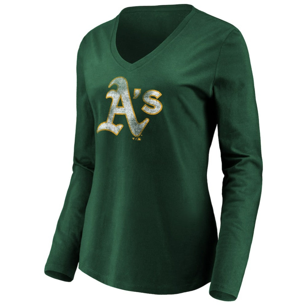 Athletics Women's Core Distressed Team Long Sleeve T-Shirt - Green T-shirts