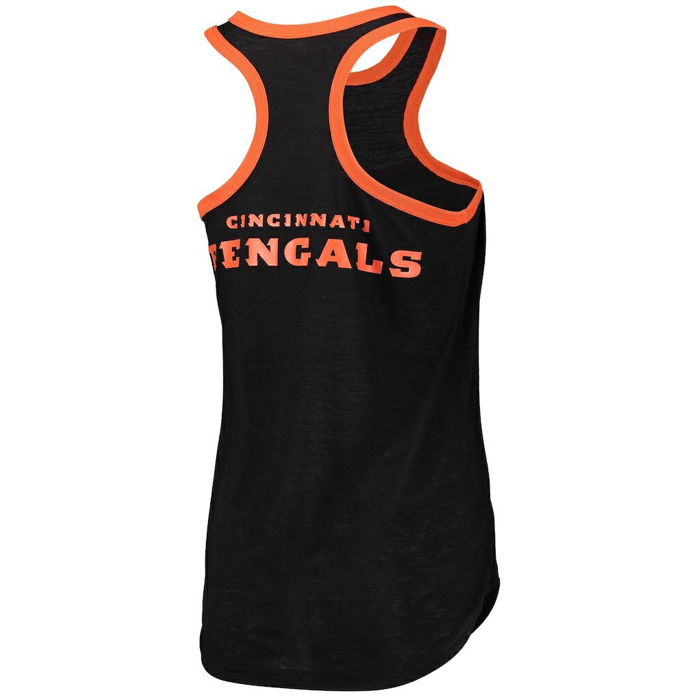 Cincinnati Bengals G-III 4Her by Carl Banks Women's Tater Burnout Tank Top Black