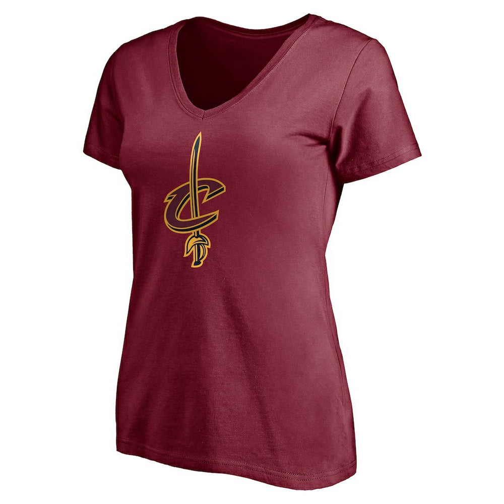 Cleveland Cavaliers Women's Playmaker Personalized Name & Number V-Neck T-Shirt Wine