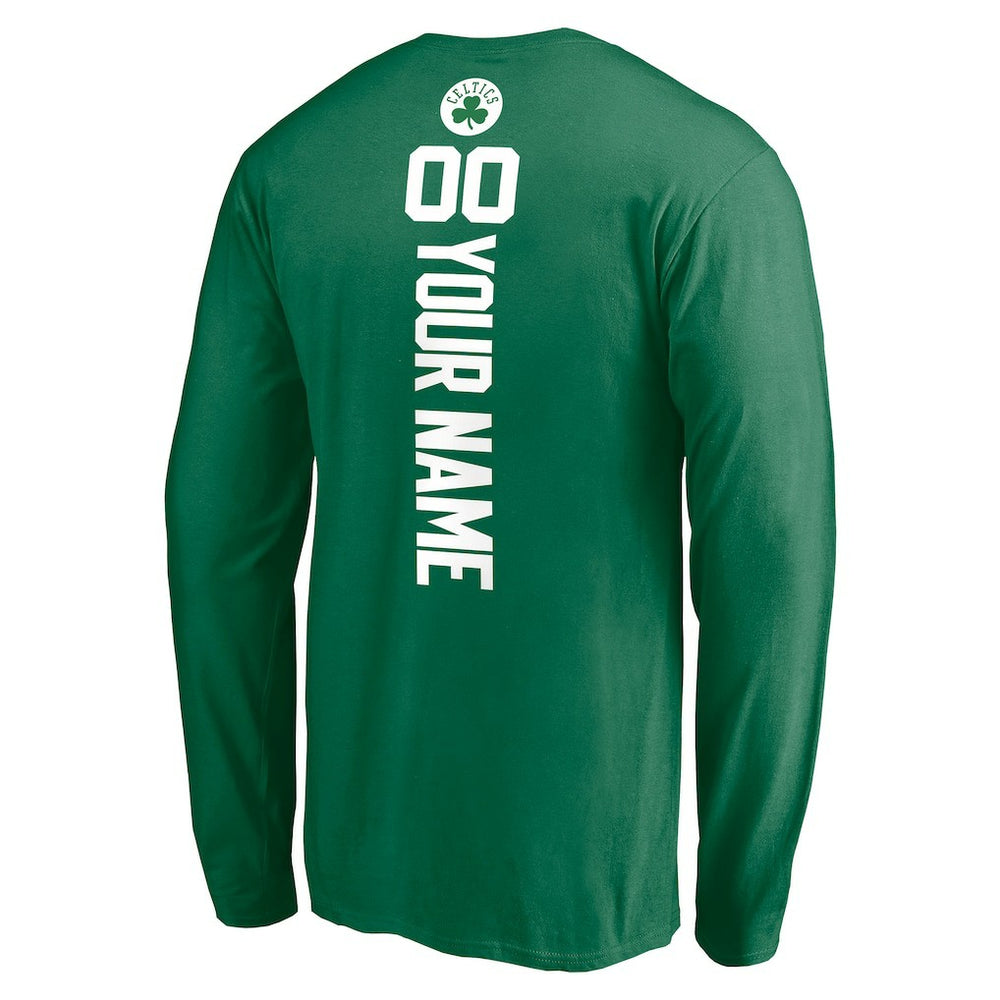 Boston Celtics Playmaker Personalized Name & Number Long Sleeve T-Shirt Green