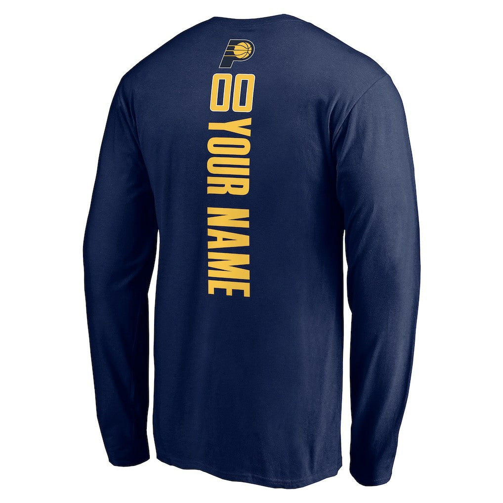 Indiana Pacers Playmaker Personalized Name & Number Long Sleeve T-Shirt Navy