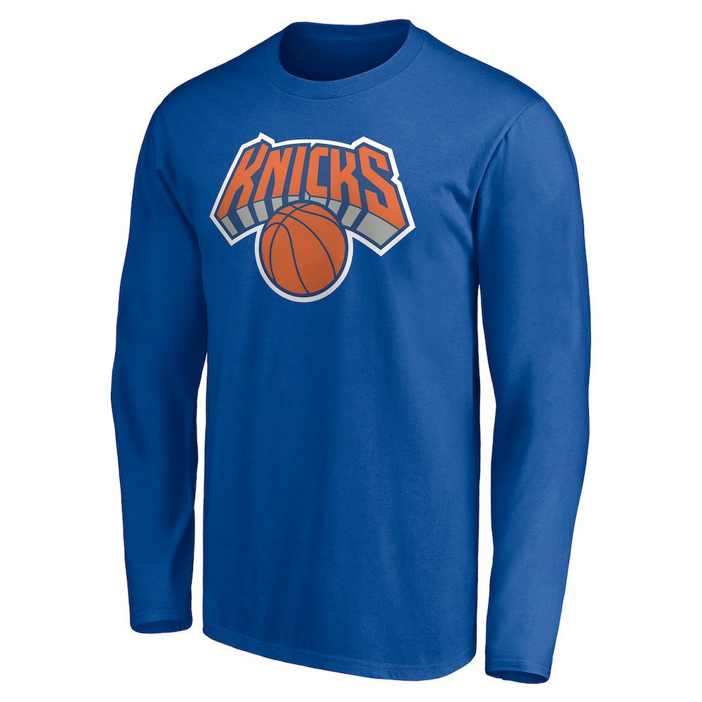 New York Knicks Playmaker Personalized Name & Number Long Sleeve T-Shirt Blue