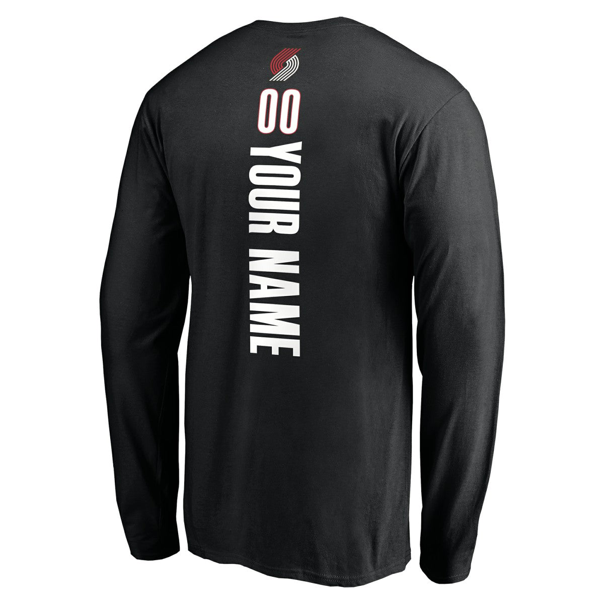 Portland Trail Blazers Playmaker Personalized Name & Number Long Sleeve T-Shirt Black