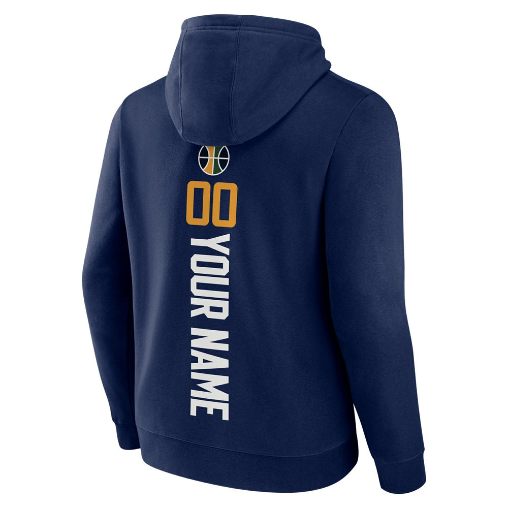 Utah Jazz Playmaker Personalized Name & Number Pullover Hoodie Navy