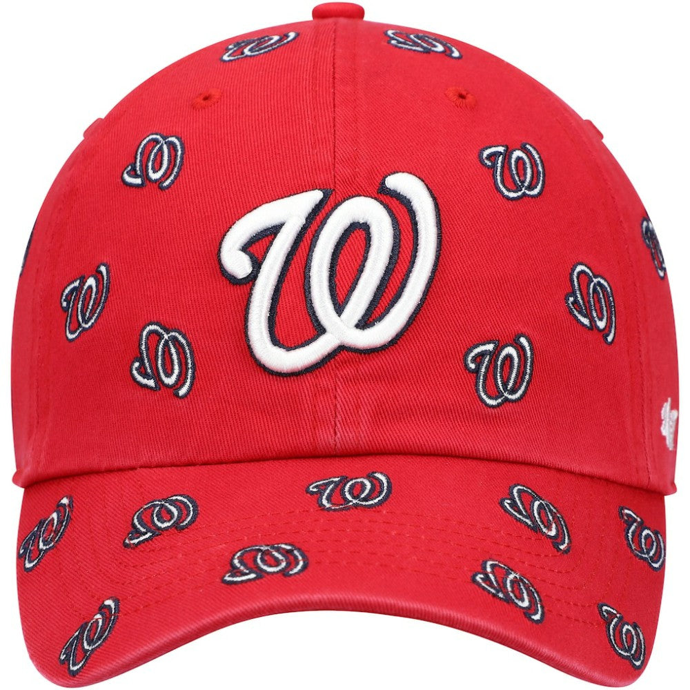Washington Nationals '47 Women's Confetti Clean Up Adjustable Hat - Red Hats