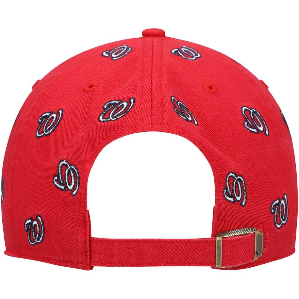 Washington Nationals '47 Women's Confetti Clean Up Adjustable Hat - Red Hats