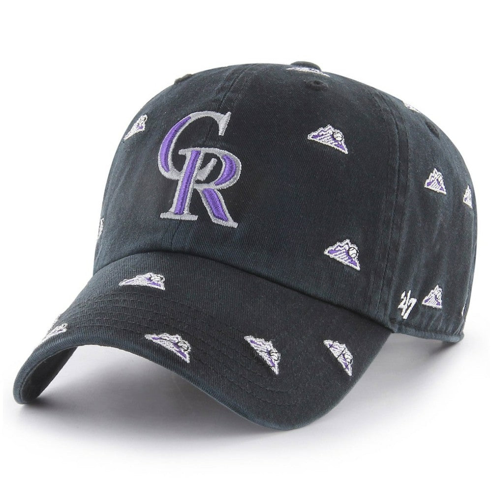 Colorado Rockies '47 Women's Confetti Clean Up Adjustable Hat - Black Hats