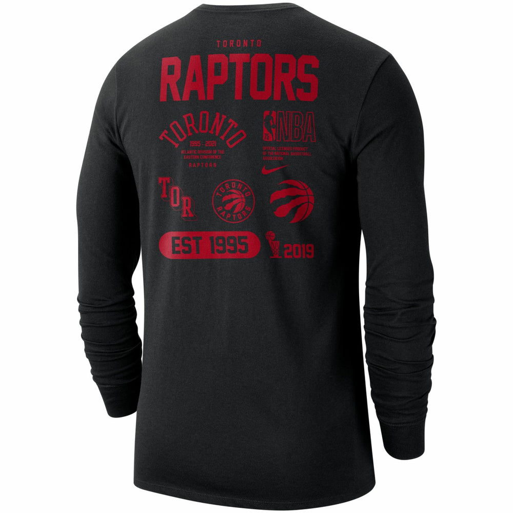 Toronto Raptors 75th Anniversary Courtside Element Long Sleeve T-Shirt Black