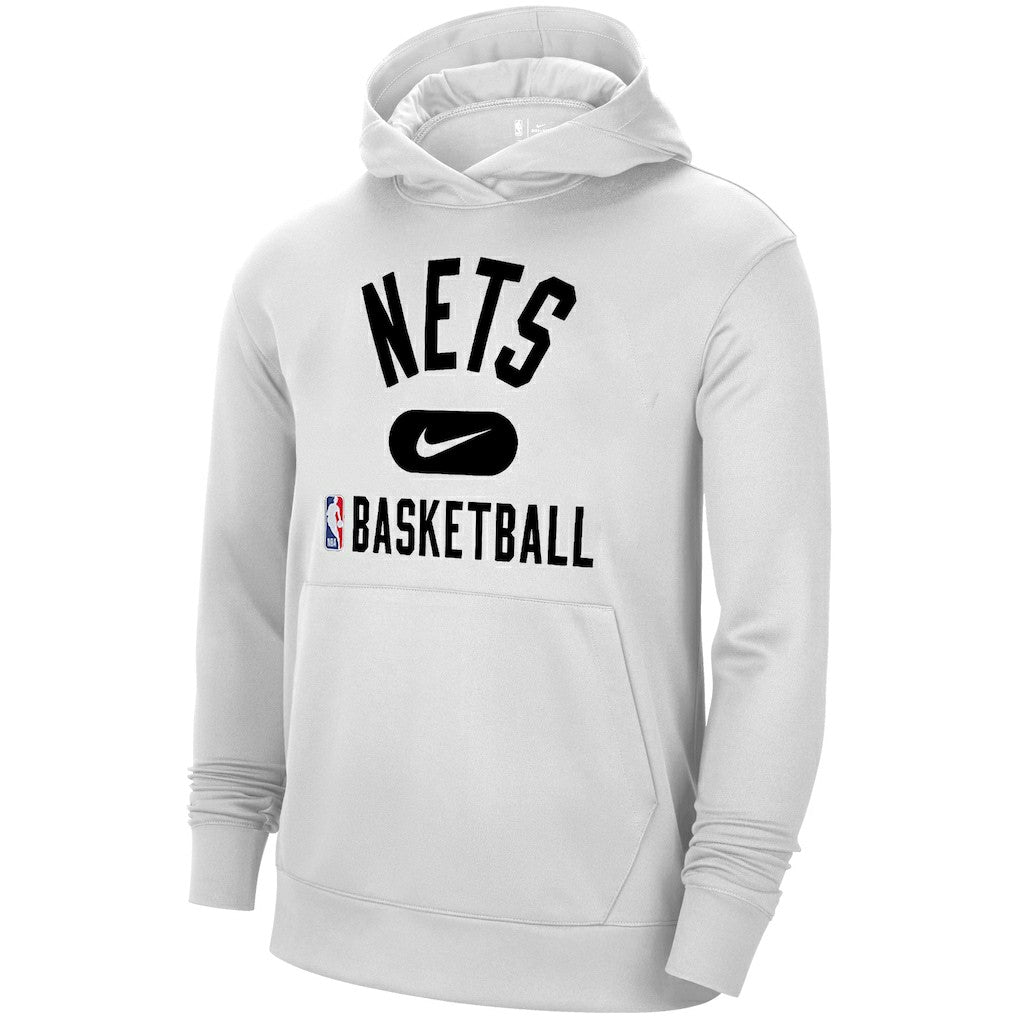 Brooklyn Nets 2021-2022 Spotlight On Court Performance Practice Pullover Hoodie White