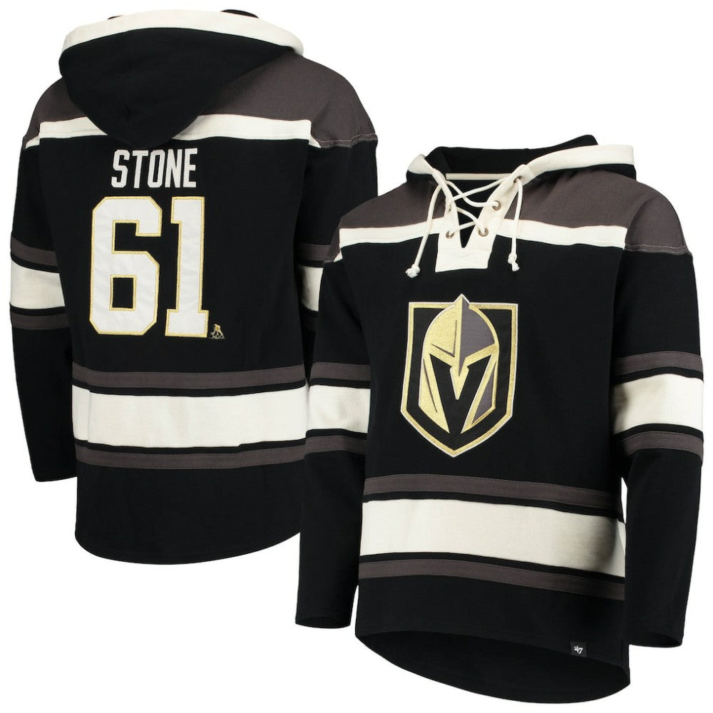 NHL Mark Stone Vegas Golden Knights '47 Player Name & Number Lacer Pullover Hoodie - Black
