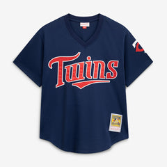 David Ortiz Minnesota Twins Mitchell & Ness 2002 Cooperstown Collection Mesh Batting Practice Jersey - Navy Jerseys