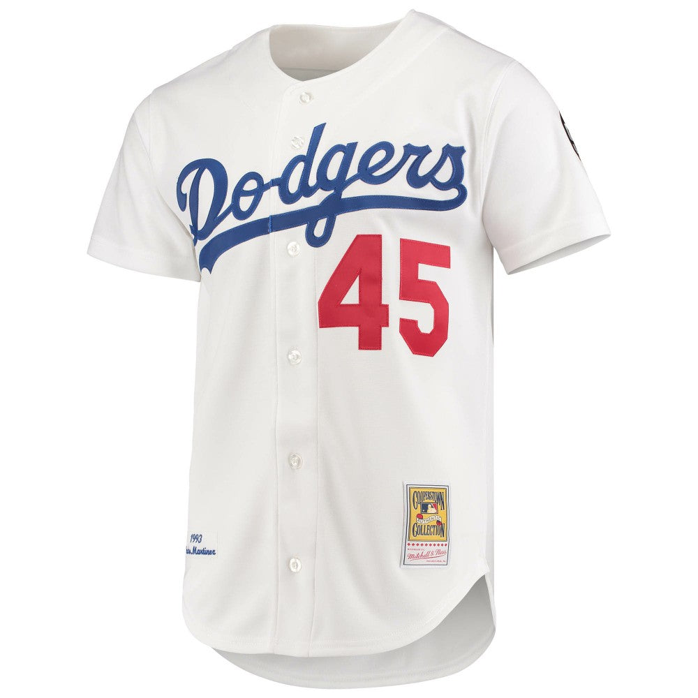 Pedro Martinez Los Angeles Dodgers Mitchell & Ness 1993 Cooperstown Collection Home Authentic Jersey - White Jerseys