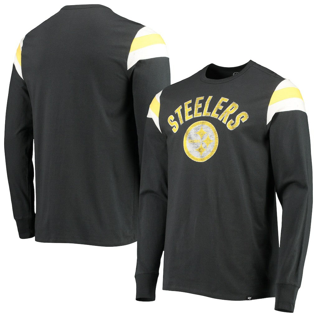 Pittsburgh Steelers '47 Franklin Rooted Long Sleeve T-Shirt Black