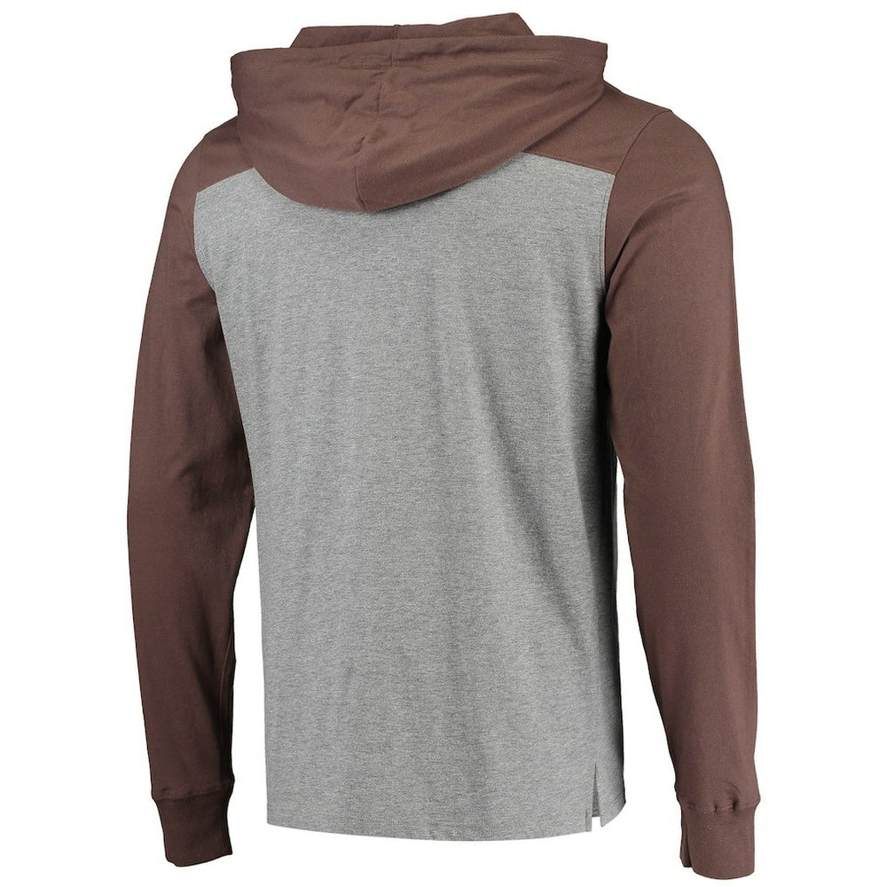 Cleveland Browns '47 Franklin Wooster Long Sleeve Hoodie T-Shirt Heathered Gray/Brown