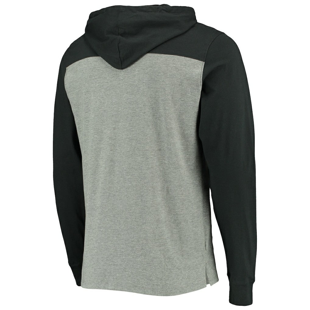Pittsburgh Steelers '47 Franklin Wooster Throwback Long Sleeve Hoodie T-Shirt Heathered Gray