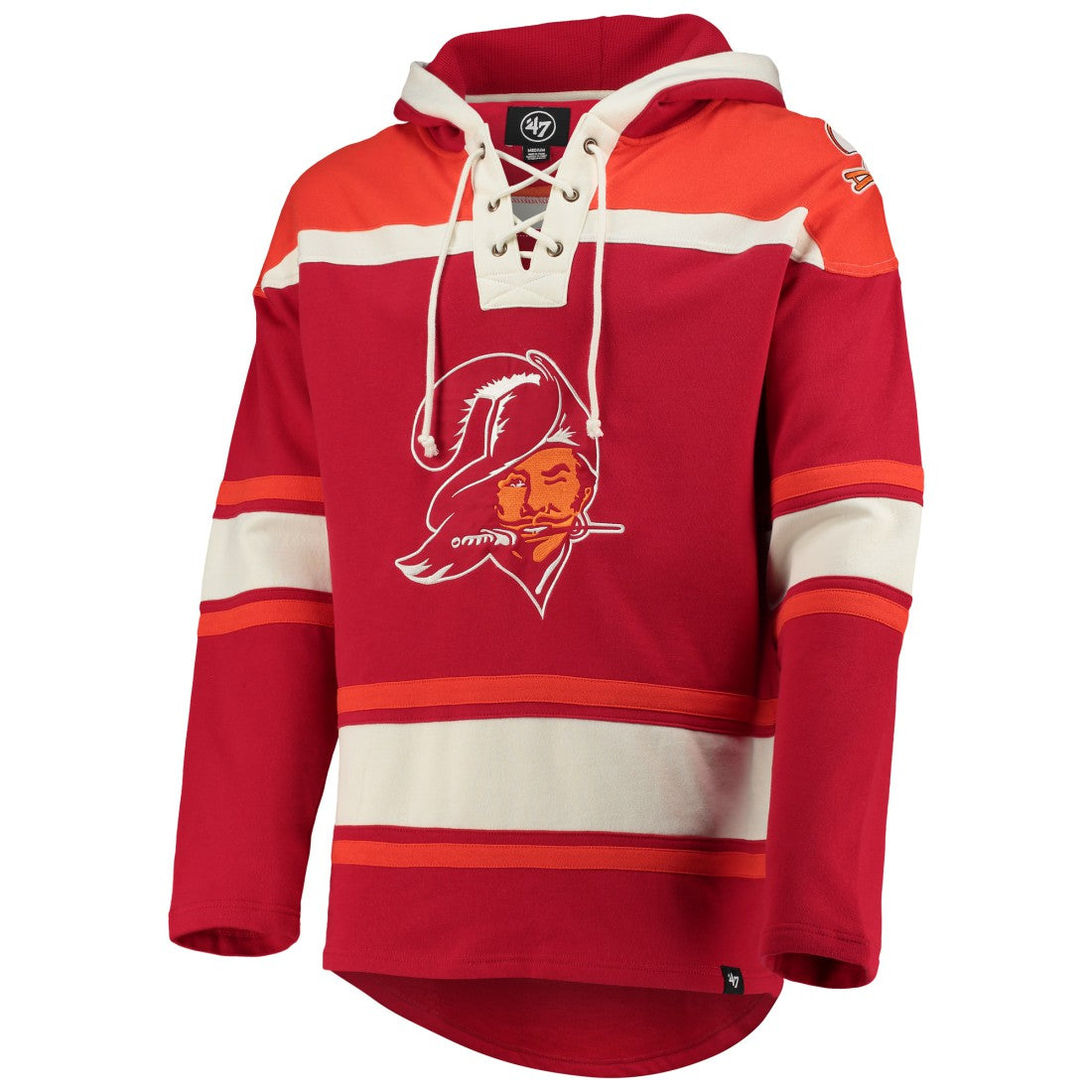 Tampa Bay Buccaneers '47 Throwback Lacer Pullover Hoodie Red