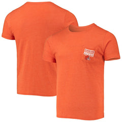 Cleveland Browns Field Goal Pocket Tri-Blend T-Shirt Heathered Orange