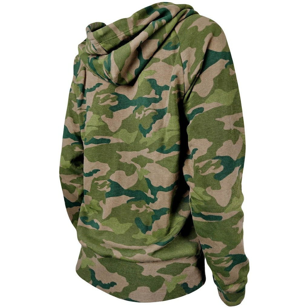 Arizona Cardinals New Era Women's Raglan Full-Zip Hoodie Camo