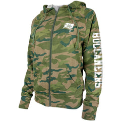 Tampa Bay Buccaneers New Era Women's Raglan Full-Zip Hoodie Camo