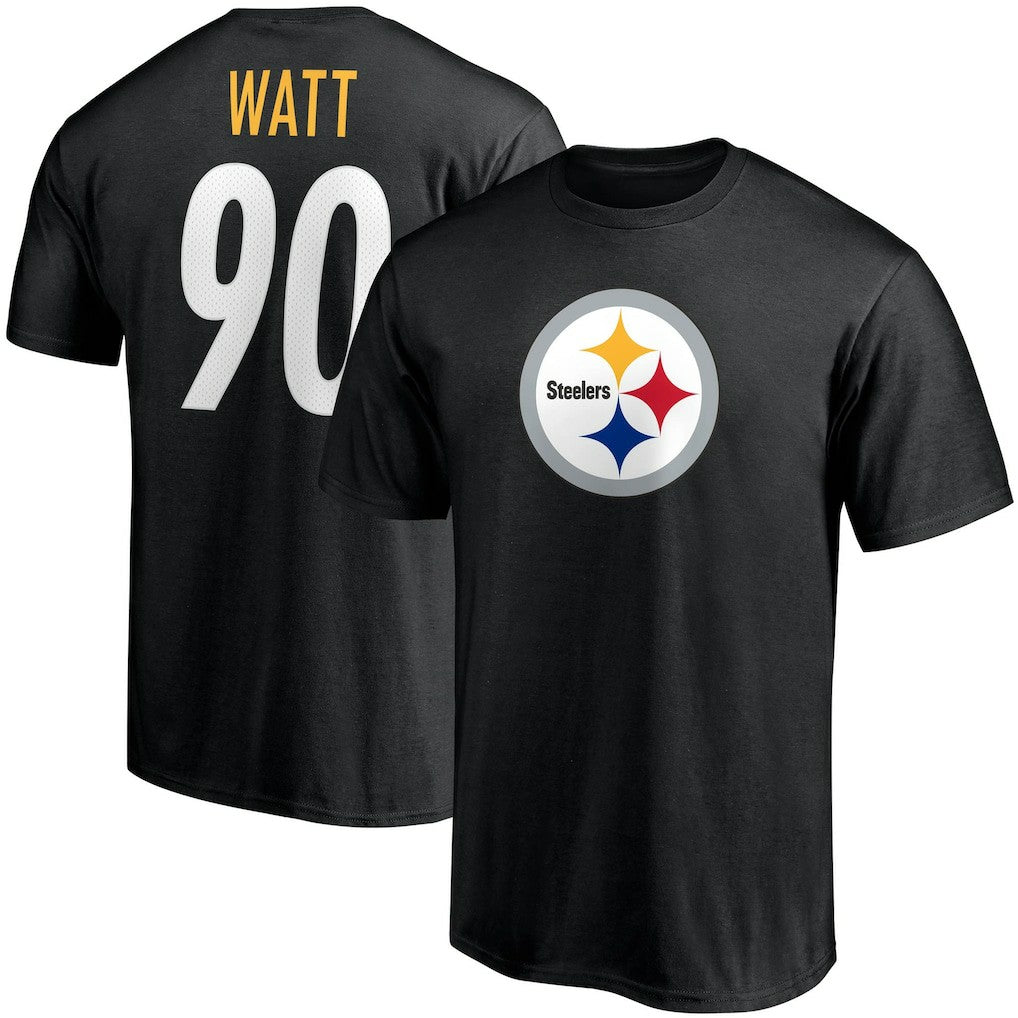 T.J. Watt Pittsburgh Steelers Player Icon Name & Number T-Shirt Black