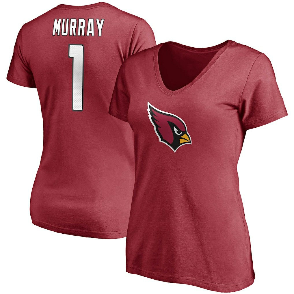 Kyler Murray Arizona Cardinals Women's Player Icon Name & Number V-Neck T-Shirt Cardinal