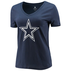 CeeDee Lamb Dallas Cowboys Women's Player Icon Name & Number V-Neck T-Shirt Navy