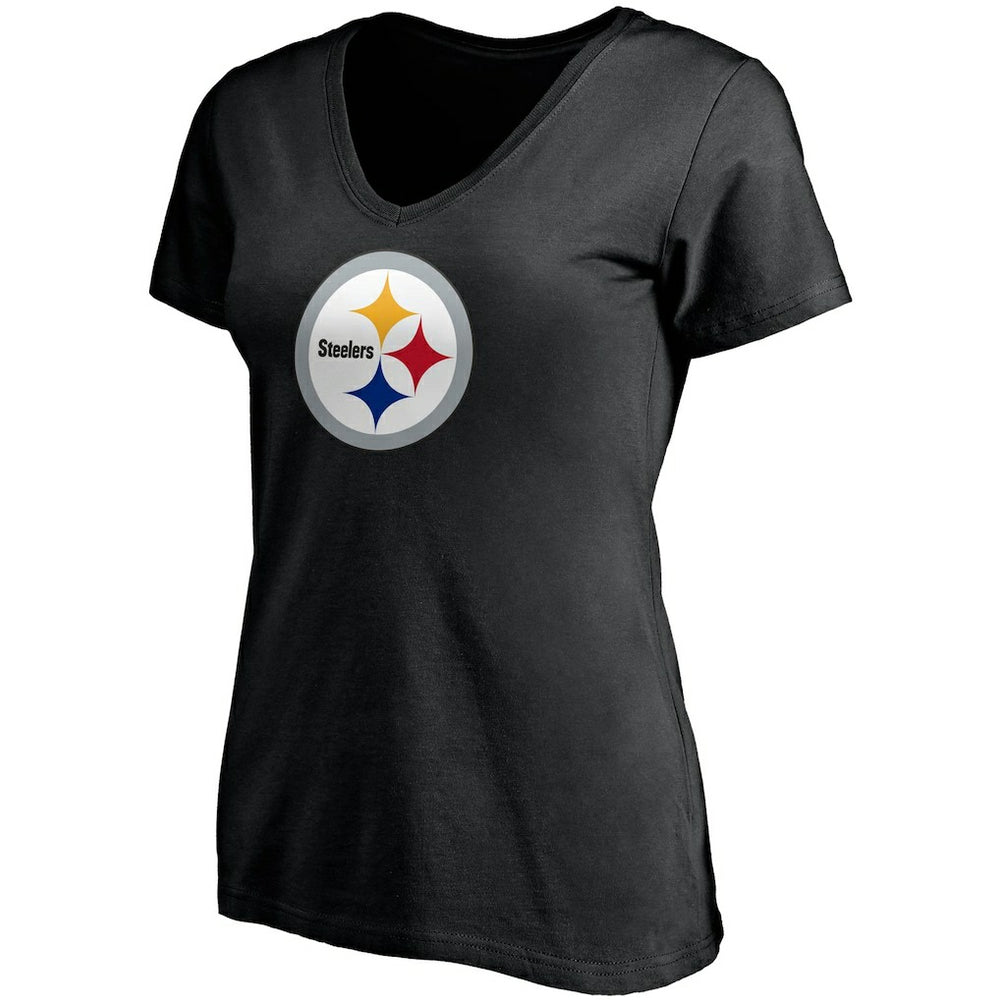 T.J. Watt Pittsburgh Steelers Women's Player Icon Name & Number V-Neck T-Shirt Black