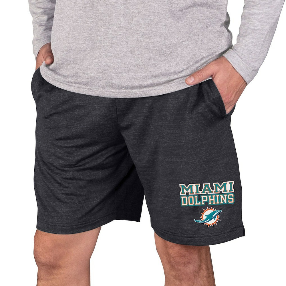 Miami Dolphins Concepts Sport Bullseye Knit Jam Shorts Charcoal