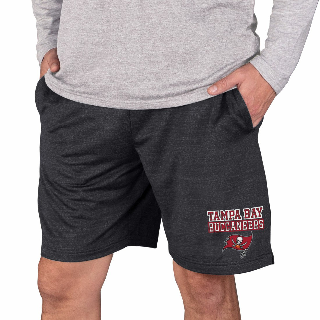 Tampa Bay Buccaneers Concepts Sport Bullseye Knit Jam Shorts Charcoal