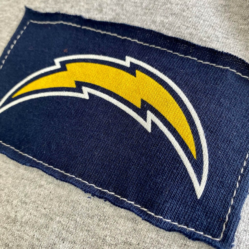Los Angeles Chargers Refried Apparel Sustainable Angle Long Sleeve T-Shirt Gray
