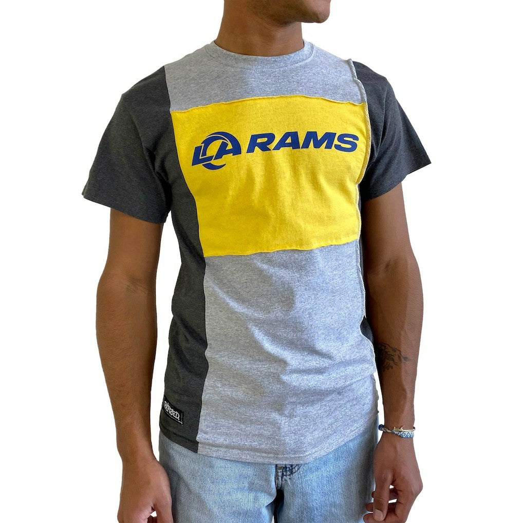 Los Angeles Rams Refried Apparel Sustainable Split T-Shirt Heather Gray