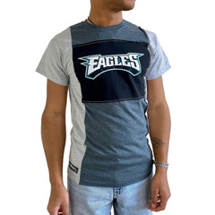 Philadelphia Eagles Refried Apparel Sustainable Split T-Shirt Heather Charcoal